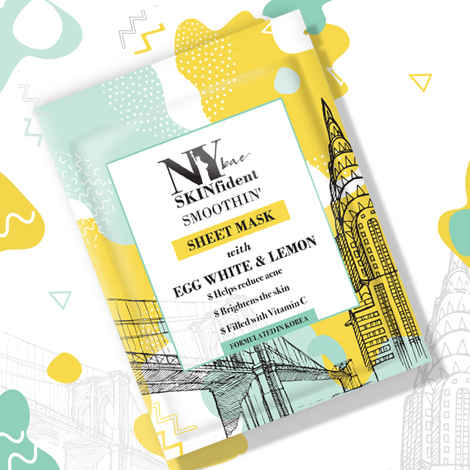 Buy NY Bae SKINfident Smoothin' Sheet Mask with Egg White & Lemon (20 ml) - Purplle