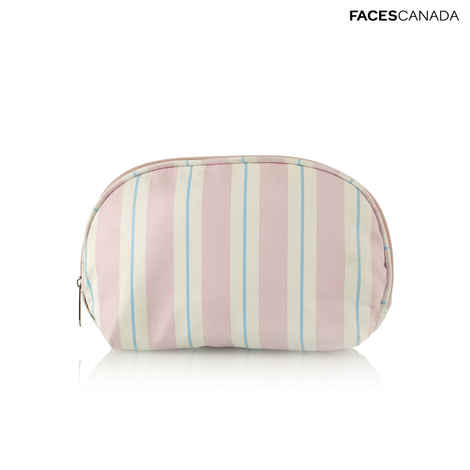 Buy Faces Canada Pouch - D Shape Stripe (Pink) 1 Pc - Purplle