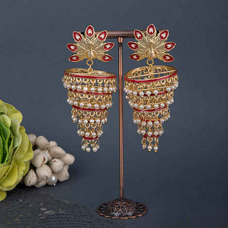 Buy Queen Be Gold Plated Spiral Danglers - Purplle