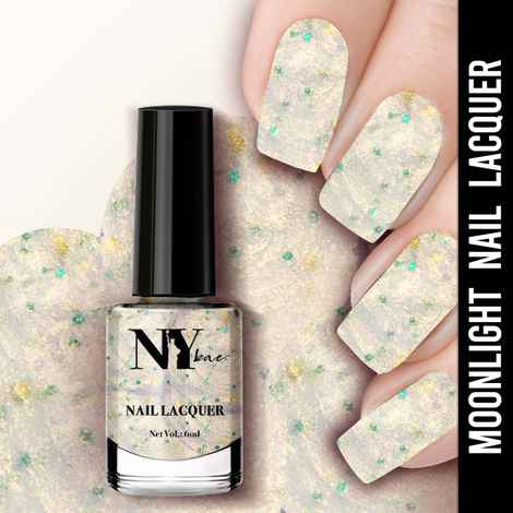 Buy NY Bae Nail Lacquer, Glitter | Shimmer Paint | Chip Resistant Polish | Highly Pigmented - Ellis Island Moonlight 32 (6 ml) - Purplle