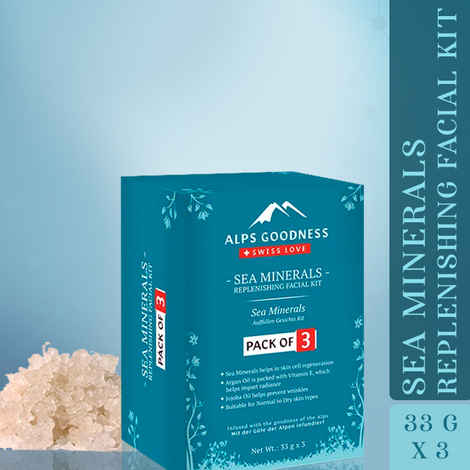 Buy Alps Goodness Sea Minerals Replenishing Facial Kit - Pack of 3 (33 g x 3) - Purplle