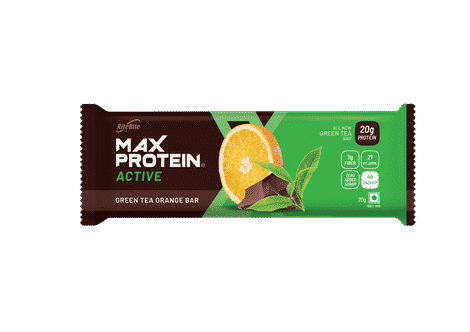 Buy Rite Bite Max Protein Active Green Tea Orange Bars - Pack of 3 (70 g x3) - Purplle