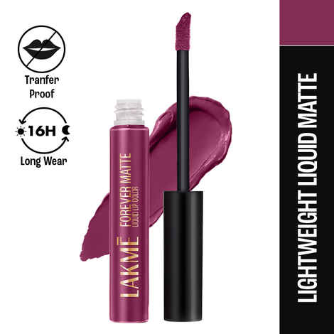 Buy Lakme Forever Matte Liquid Lip Colour - Purple Pout (5.6 ml) - Purplle