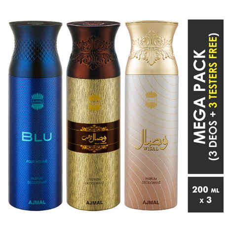 Ajmal Blu Wisal Dhahab Wisal Deodorant Spray For Men Women