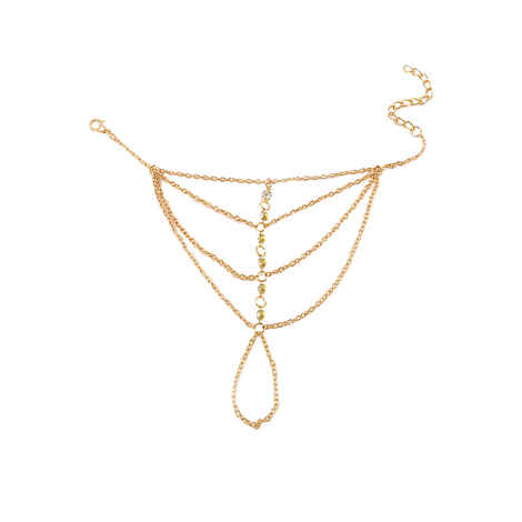 Buy Femnmas Multi Tassel Rhinestone Bracelet - Purplle