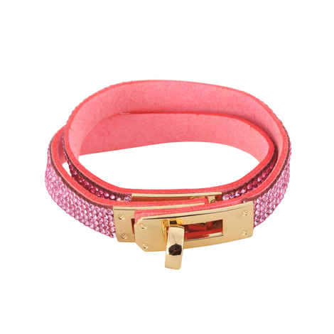 Buy Femnmas Pink Bling Bracelet For Girls - Purplle