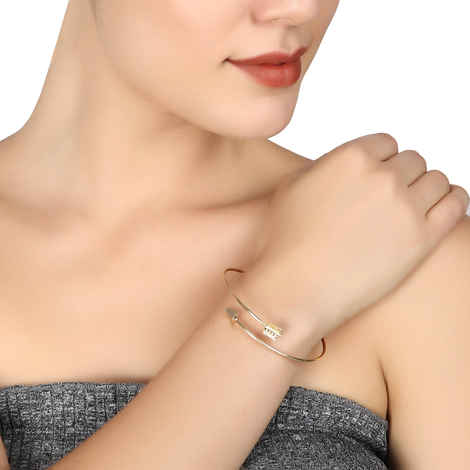 Buy Femnmas Golden Arrow Cuff For Women - Purplle