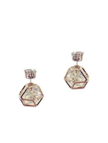 Buy Femnmas Hollow Double Sided Alloy Stud - Purplle