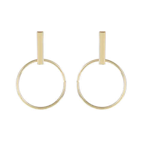Buy Femnmas Golden Loop Earrings For Girls - Purplle