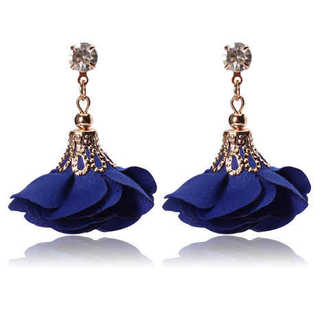 Buy Femnmas Blue Petal Earrings - Purplle