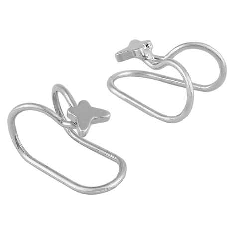 Buy Femnmas Silver Butterfly Earclip - Purplle