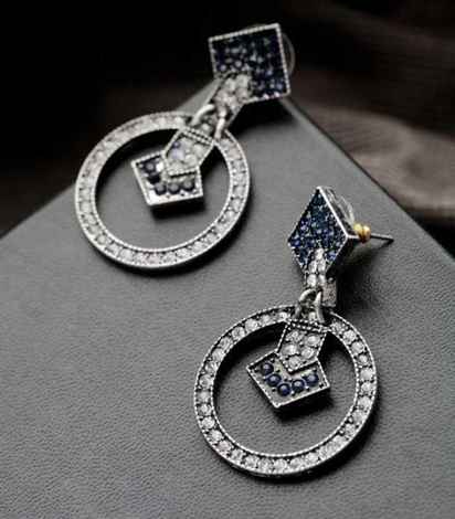 Buy Femnmas Round Statement Earrings - Purplle