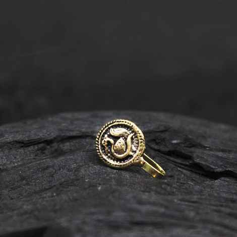 Buy Ferosh Swan Golden Oxidised Clip On Nose Pin - Purplle