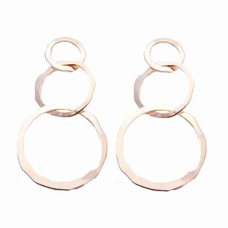 Buy Ferosh Adonica Interconnected Golden Circle Earrings - Purplle