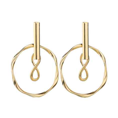 Buy Ferosh Farha Infinity Loop Gold Drop Earrings - Purplle