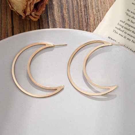 Buy Ferosh Zariah Hoop-in-Hoop Silver Earrings - Purplle