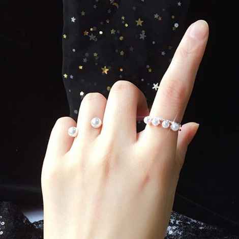 Buy Ferosh Deona Rose Golden Pearl 2-Rings - Purplle