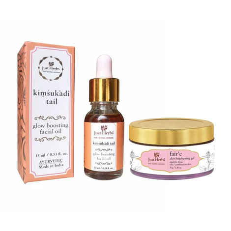 Buy Just Herbs Glow boosting Night-Routine for Oily/Combination Skin Combo of 2 - Purplle