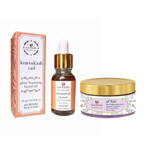 Buy Just Herbs Glow Boosting Night-Routine For Normal/Dry Skin Combo of 2 - Purplle