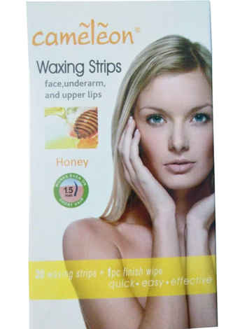 Buy Cameleon Face and Underarm Waxing Strips Honey 20 Strips + 1 Finish Wipes - Purplle