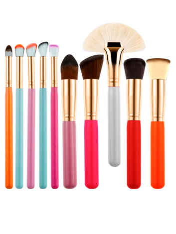 Buy AY Professional Makeup Brush Set of 10 Pieces, Color May Vary - Purplle