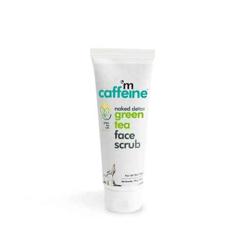 mCaffeine Naked detox Green Tea Face Scrub (100 gm) | Green tea with Vitamin C