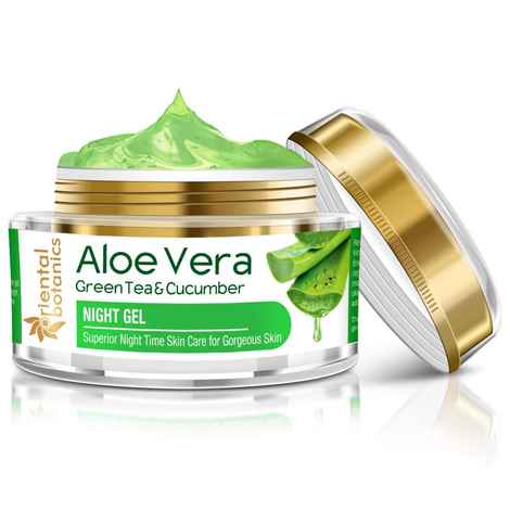 Oriental Botanics Aloevera, Green Tea & Cucumber Night Gel (50 g)