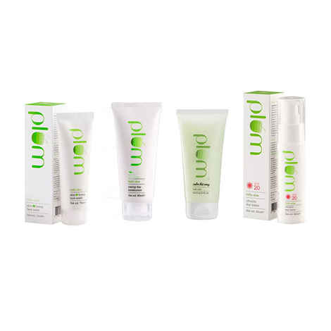 Buy Plum Aloe Skincare Routine For Sensitive Skin - Purplle