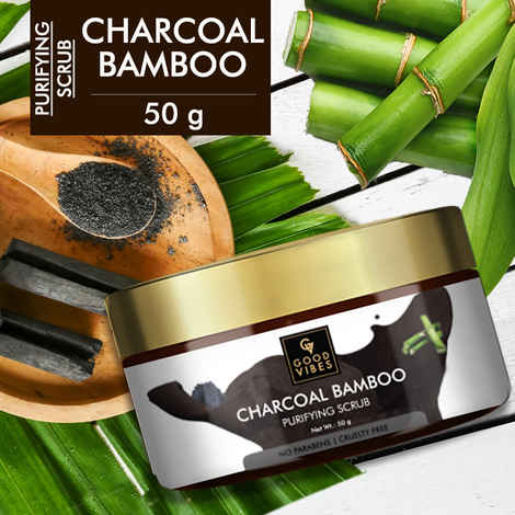 Buy Good Vibes Purifying Scrub - Charcoal Bamboo (50 gm) - Purplle