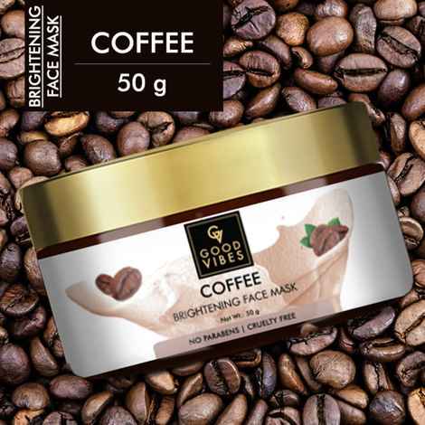 Buy Good Vibes Coffee Brightening Face Mask | Anti-Acne, Anti-Ageing | No Parabens, No Sulphates, No Mineral Oil, No Animal Testing (50 g) - Purplle