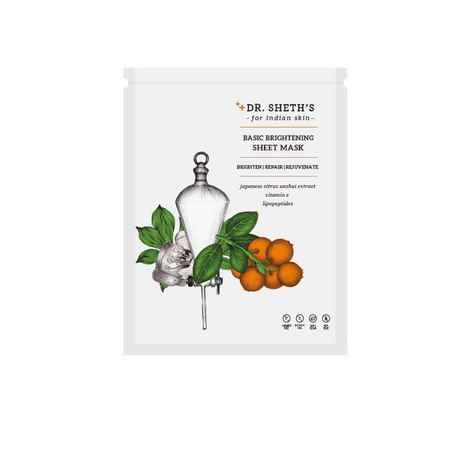 Buy Dr. Sheth's Basic Brightening Sheet Mask (1 unit) - Purplle