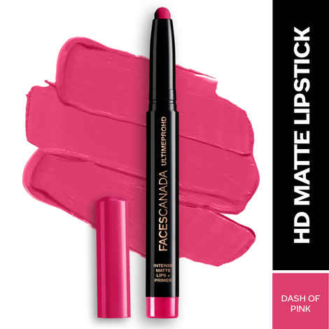 Buy FACES CANADA Ultime Pro HD Intense Matte Lipstick + Primer - Dash Of Pink, 1.4 gm | 9HR Long Stay | Feather-Light Comfort | Intense Color | Smooth Glide - Purplle