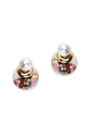 Buy Femnmas Transparent Dual Earrings For Girls - Purplle