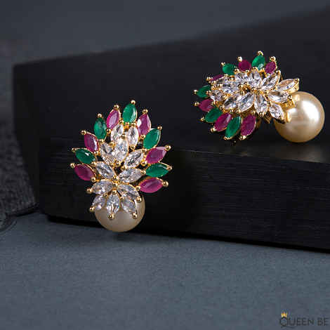 Buy Queen Be Triple Lustre Earrings - Purplle