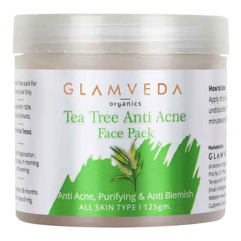 Glamveda Tea Tree Anti Acne Face Pack (125 gm)