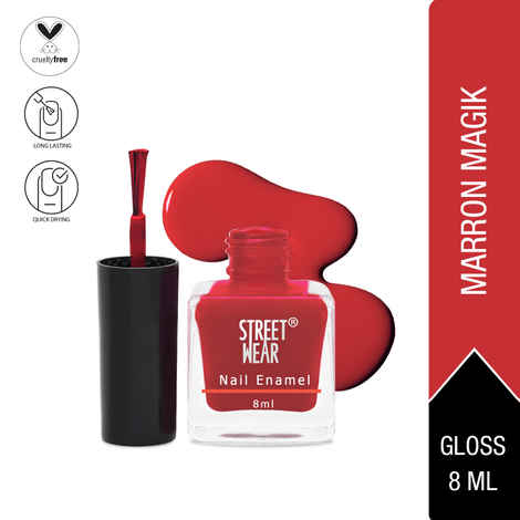 Buy STREET WEAR® Nail Enamel (Revamp) Marron Magik (8 ml) - Purplle