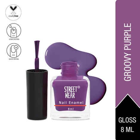 Buy Street Wear Nail Enamel (Revamp) Groovy Purple (8 ml) - Purplle