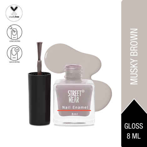 Buy STREET WEAR® Nail Enamel (Revamp) Musky Brown (8 ml) - Purplle