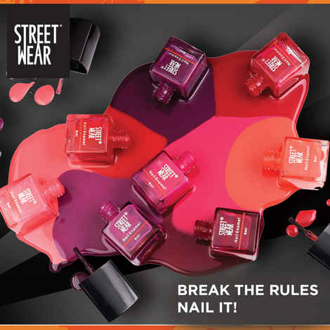Buy Street Wear Matte Nail Enamel Just Red (8 ml) - Purplle