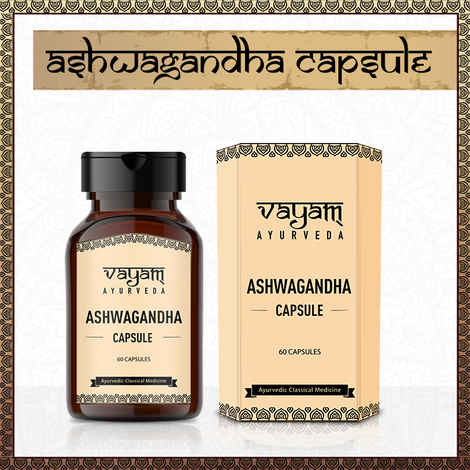 Buy Vayam Ayurveda Health & Wellness Ashwagandha Supplement Capsules | Ayurvedic | Natural | Herbal | Pure | Sulphate free | Paraben Free - Purplle