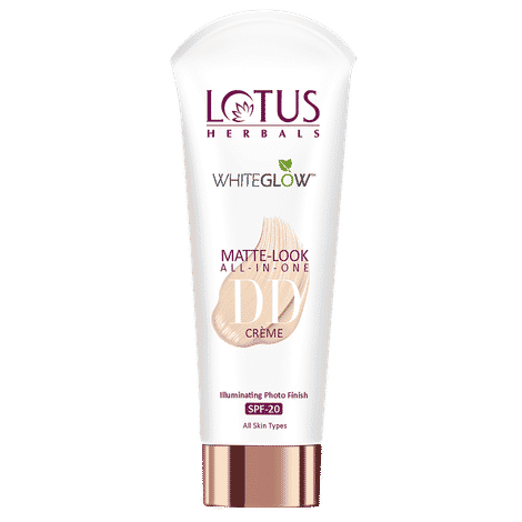 Buy Lotus Herbals Whiteglow Matte Look All In One DD Cream - Natural Beige | SPF 20 | All Skin Types | 50g - Purplle