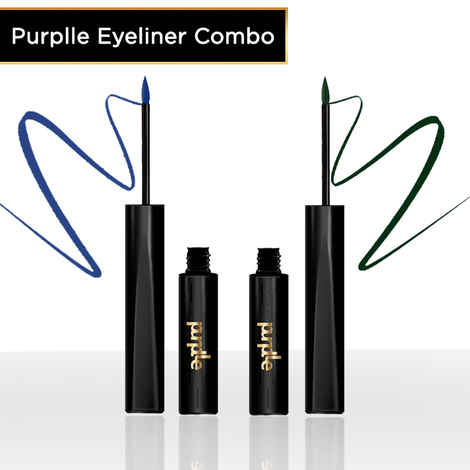 Buy Purplle EYEdvisor Eyeliner Dual Combo, Blue & Green Combo of 2 - Purplle