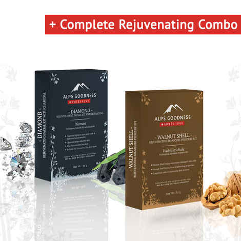Buy Alps Goodness Complete Rejuvenating Combo with Diamond, Charcoal and Walnut Shell - Facial Kit, Manicure Pedicure Kit - Purplle