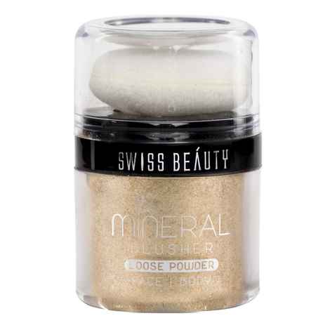 Buy Swiss Beauty Mineral Blusher Loose Powder Bronzer Gold Face Body (12 g) (SB-03-01) - Purplle