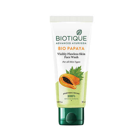 Buy Biotique Bio Papaya Visibly Flawless Skin Face Wash (50 ml) - Purplle
