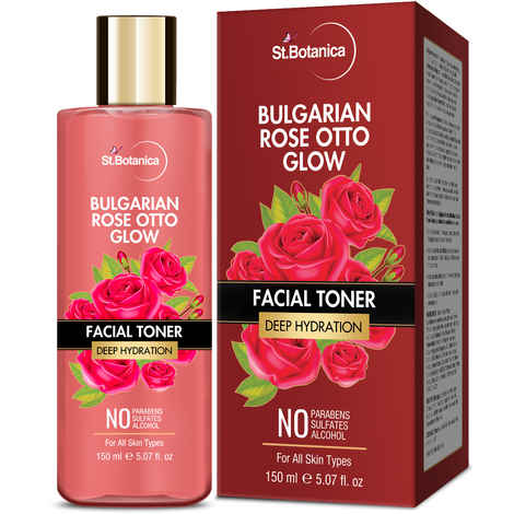Buy StBotanica Bulgarian Rose Otto Glow Deep Hydration Facial Toner | Deep Hydration | No Paraben, SLS & Alcohol - (150 ml) - Purplle