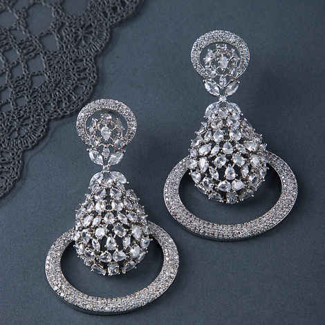 Buy Queen Be Tiered Circles Earrings - Purplle