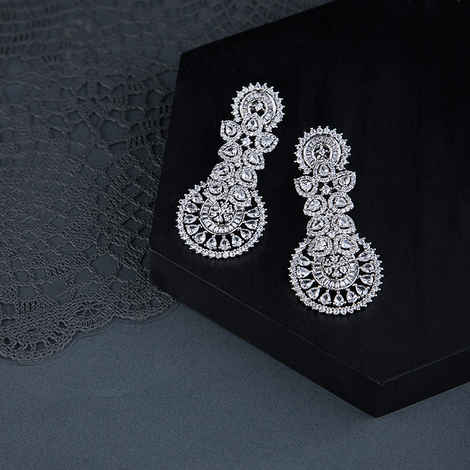 Buy Queen Be Circle Medley Silver Earrings - Purplle