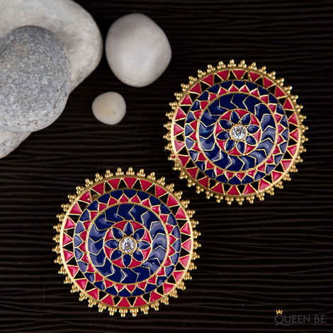 Buy Queen Be Colourful Kaleidoscope Earrings - Purplle