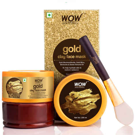 Buy WOW Skin Science Gold Clay Face Mask (200 ml) - Purplle
